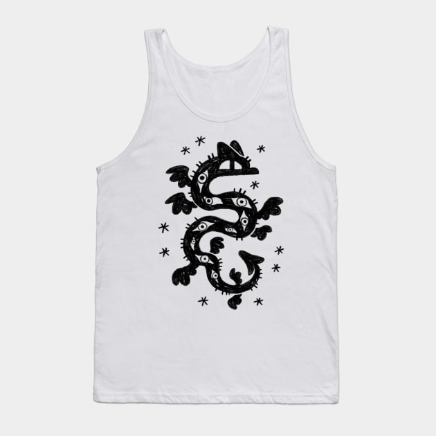 Spooky Eye Dragon Tank Top by Niamh Smith Illustrations